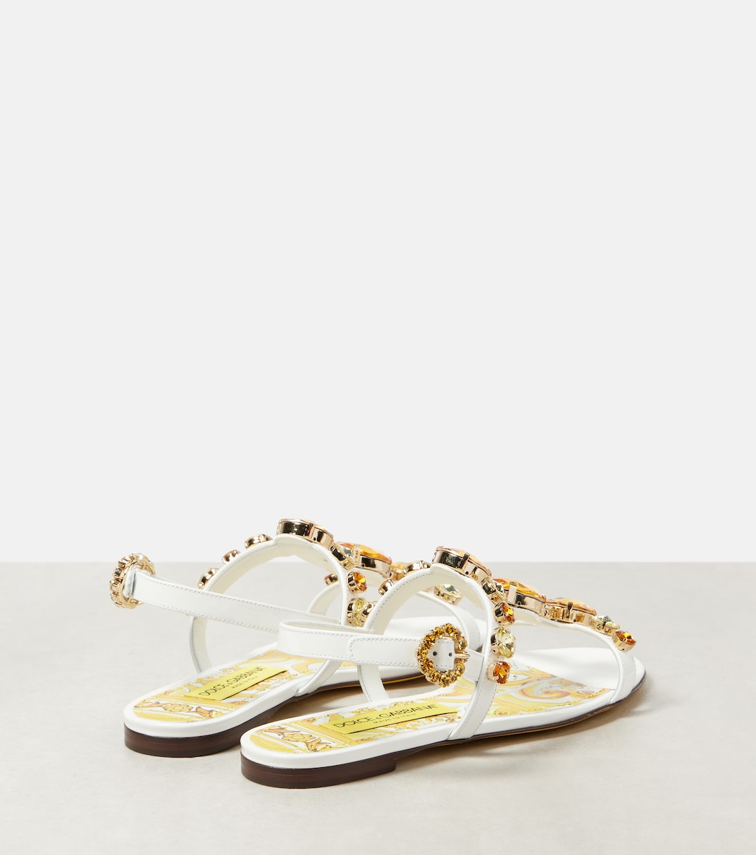 Sandales Majolica en cuir à ornements | Dolce&Gabbana