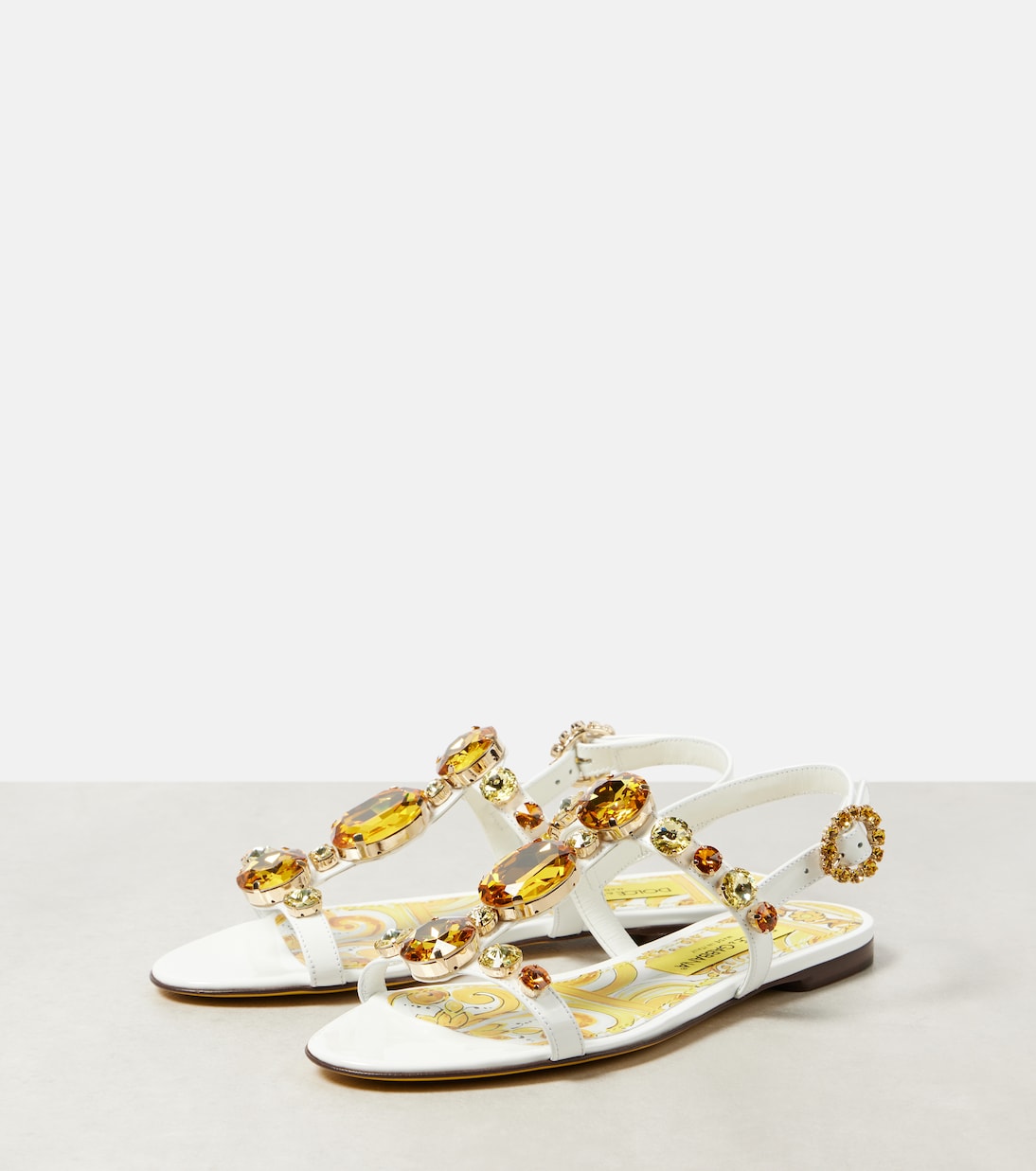 Sandales Majolica en cuir à ornements | Dolce&Gabbana