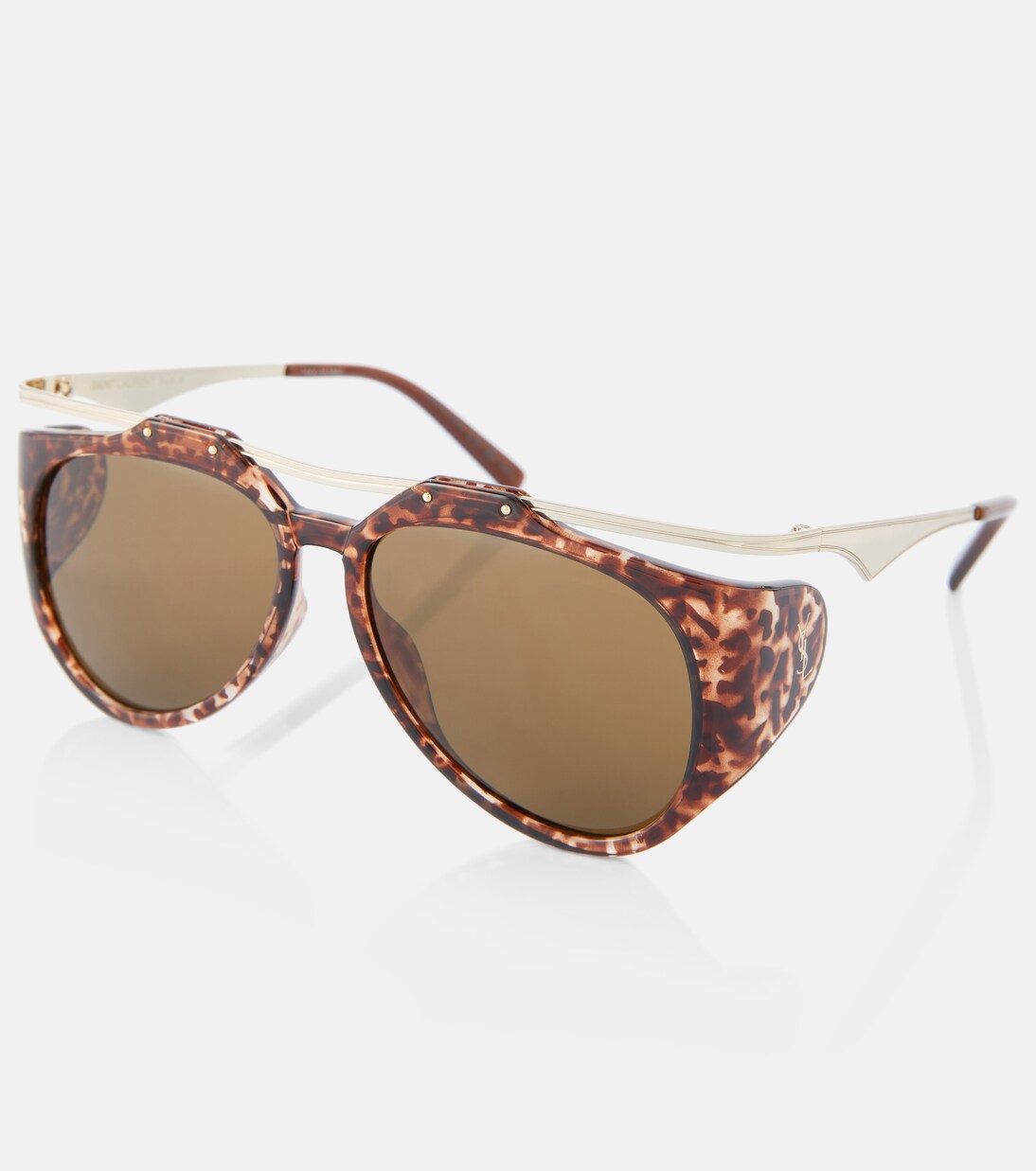 ProudPurpose Women's Aviator Sunglasses – Rose Gold Frame, Brown Gradient Lens, UV400 (F1837)
