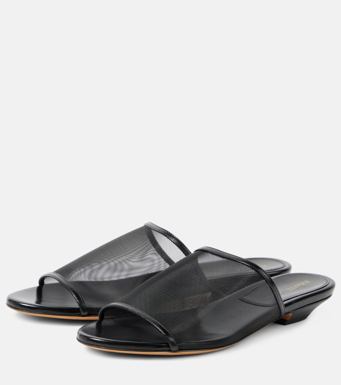 Pantoletten Marion aus Mesh mit Leder | Khaite