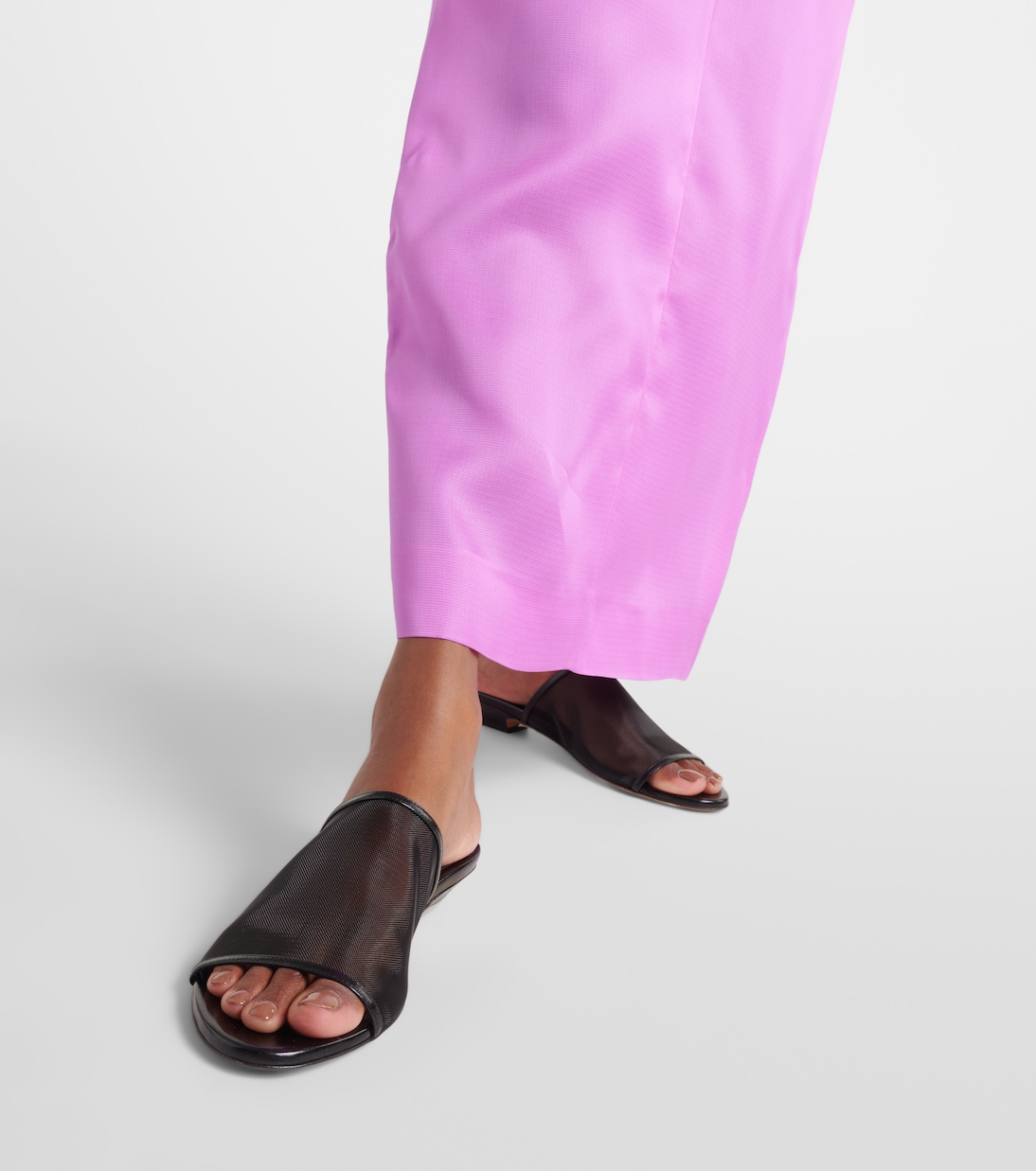 Pantoletten Marion aus Mesh mit Leder | Khaite