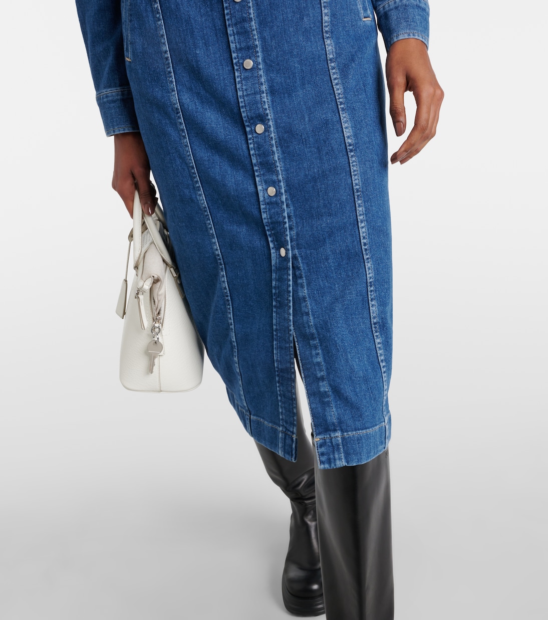 Denim midi dress | 7 For All Mankind