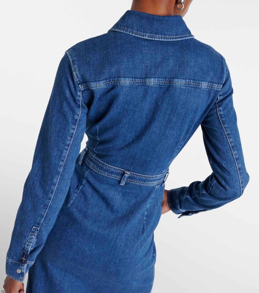Denim midi dress | 7 For All Mankind