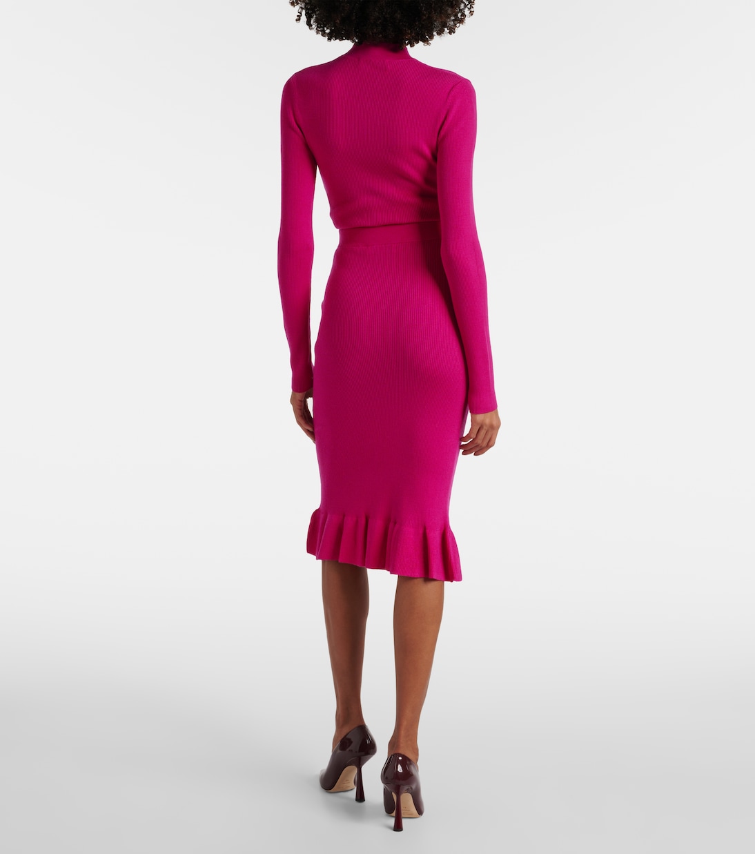 Minifalda de mezcla de lana con volantes | Nina Ricci