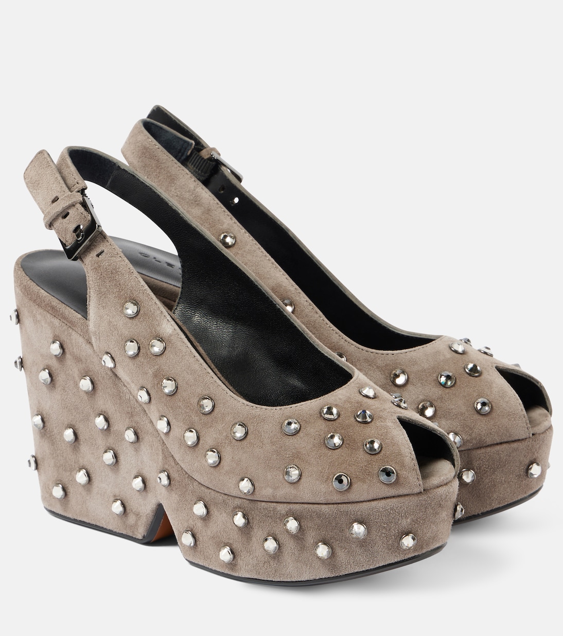Pumps peep-toe Davina in suede | Clergerie