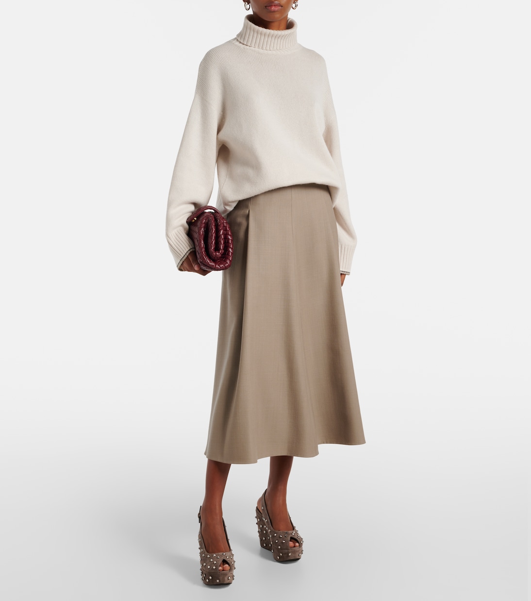 Pumps peep-toe Davina in suede | Clergerie