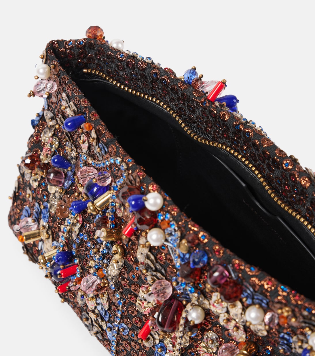 Verzierte Clutch aus Satin | Dries Van Noten