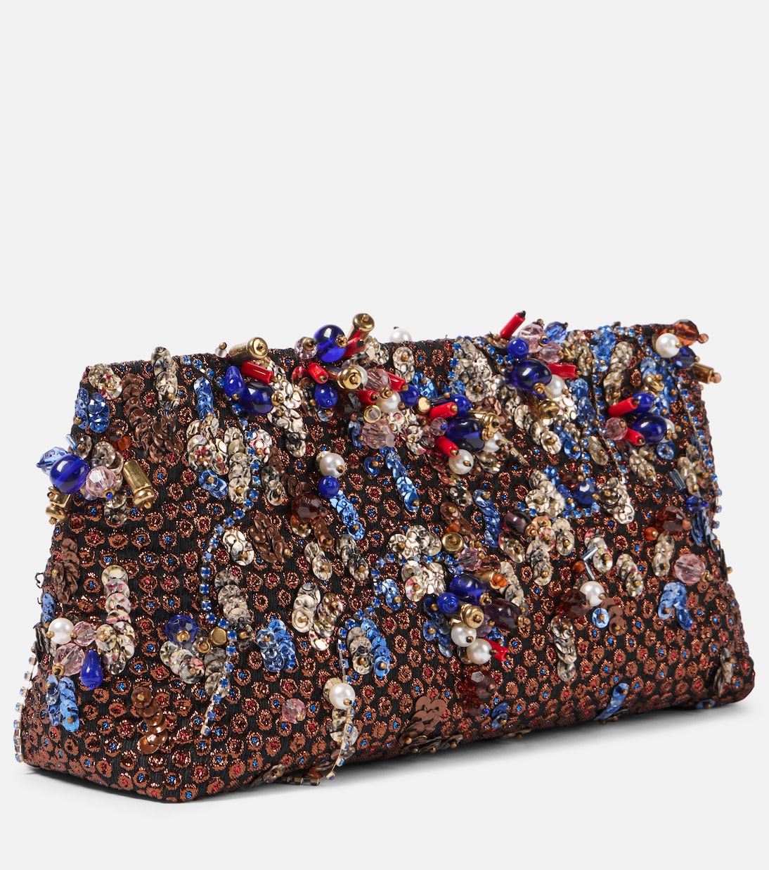 Verzierte Clutch aus Satin | Dries Van Noten