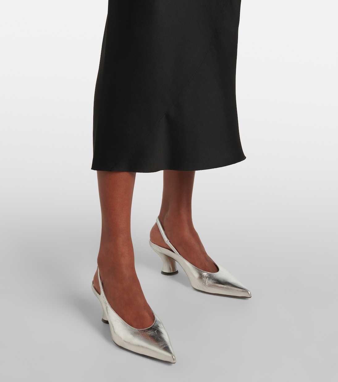Pumps slingback 65 in pelle metallizzata | Dries Van Noten
