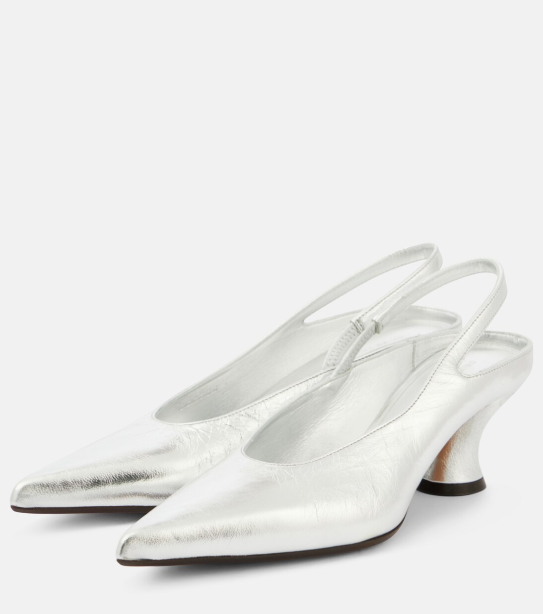 Pumps slingback 65 in pelle metallizzata | Dries Van Noten