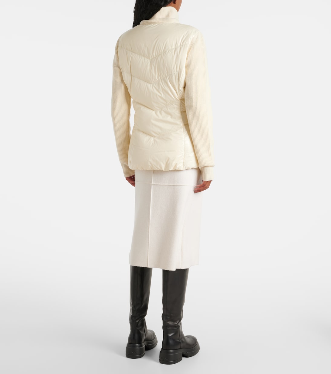 Chaqueta de Lana con Paneles de Plumas Moncler para Jóvenes Modernos