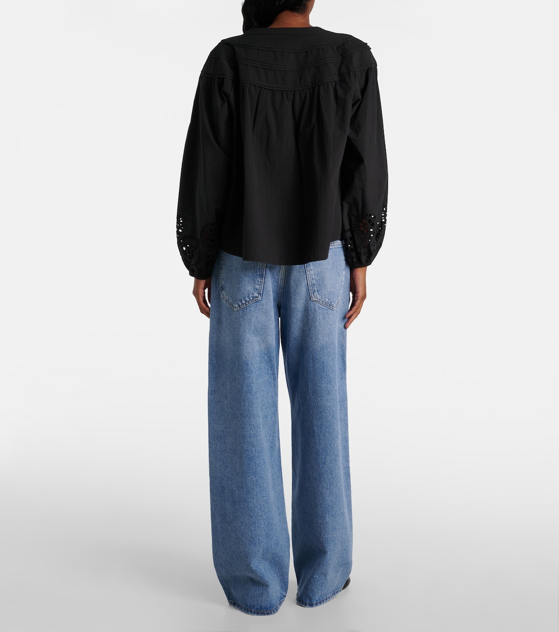 Carden broderie anglaise cotton blouse | Velvet