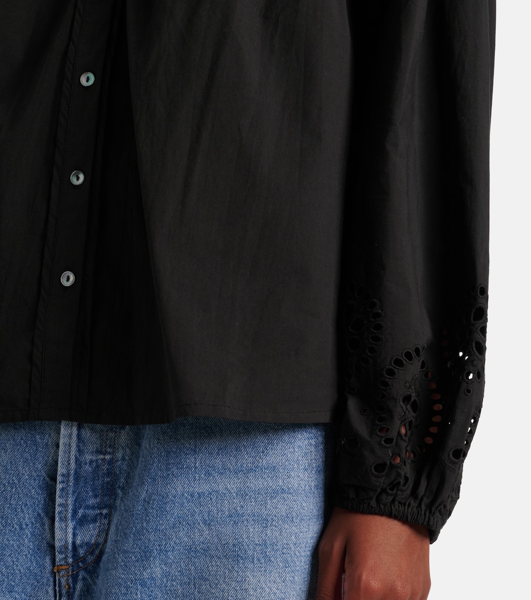 Carden broderie anglaise cotton blouse | Velvet