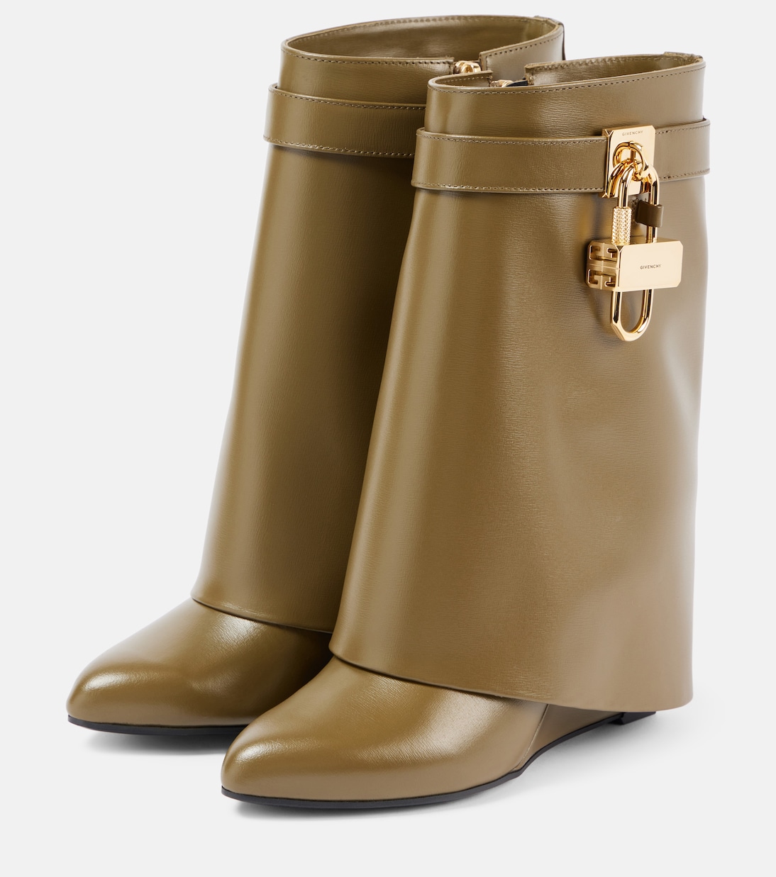 Stivali Givenchy con zeppa e chiusura Shark Lock in pelle, stile giovane e trendy