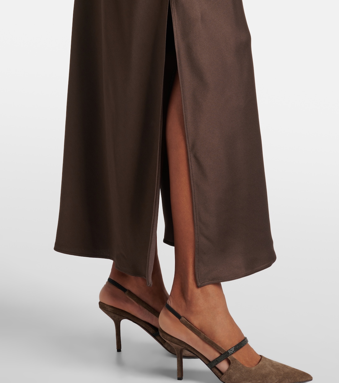 Maxikleid aus Satin | Brunello Cucinelli