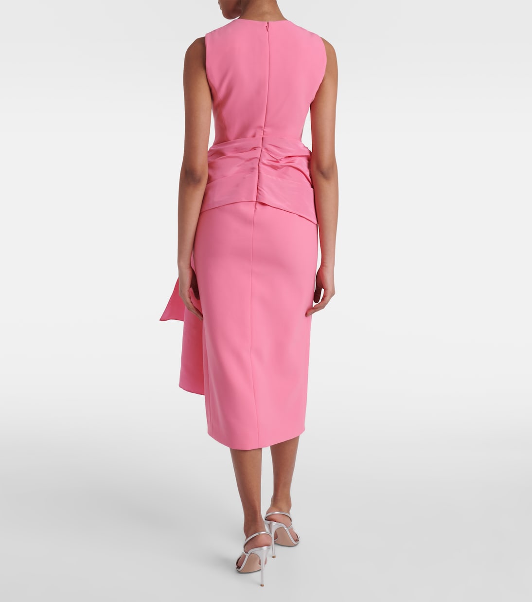 Abito midi in crêpe e seta | Carolina Herrera