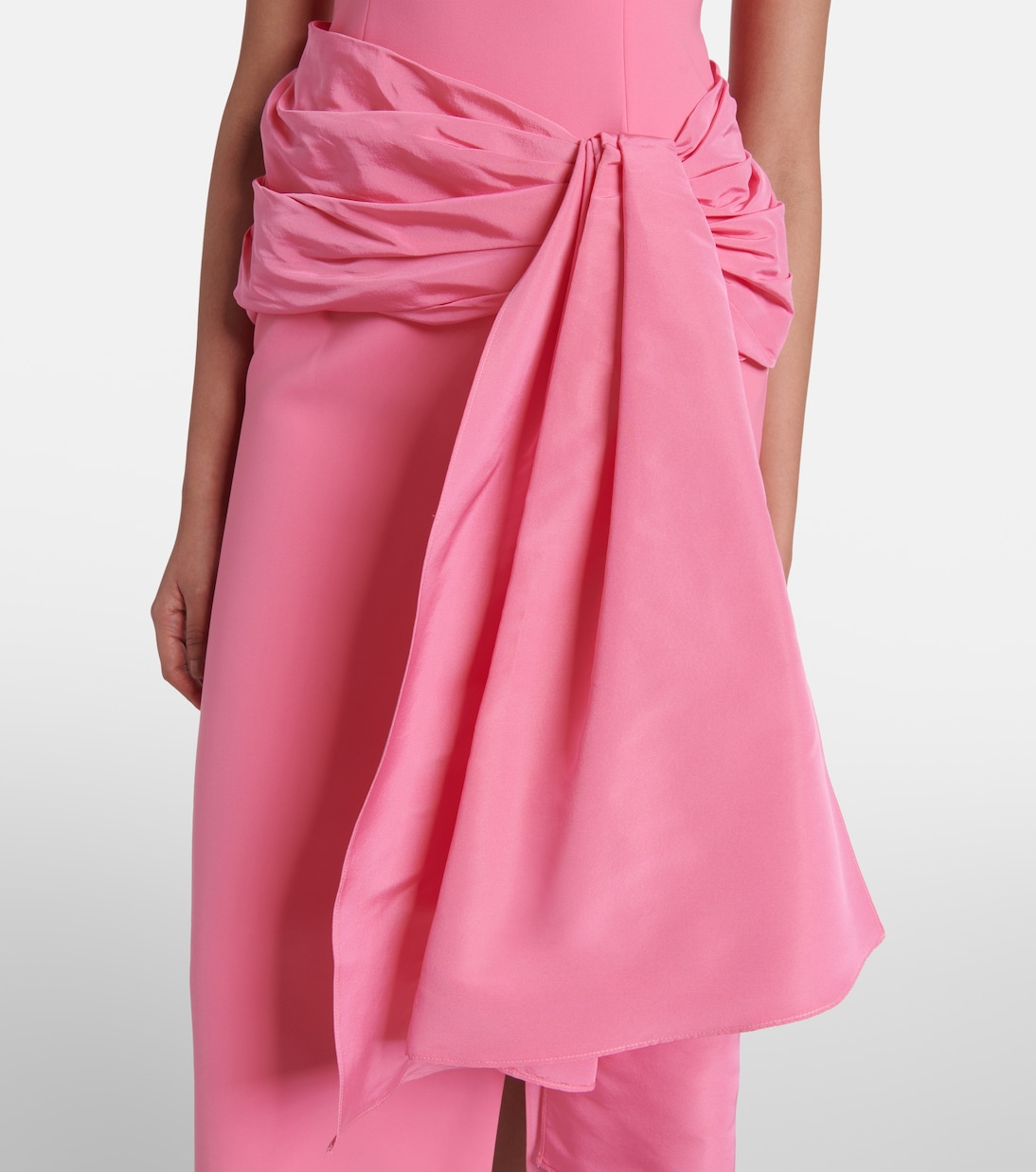 Abito midi in crêpe e seta | Carolina Herrera