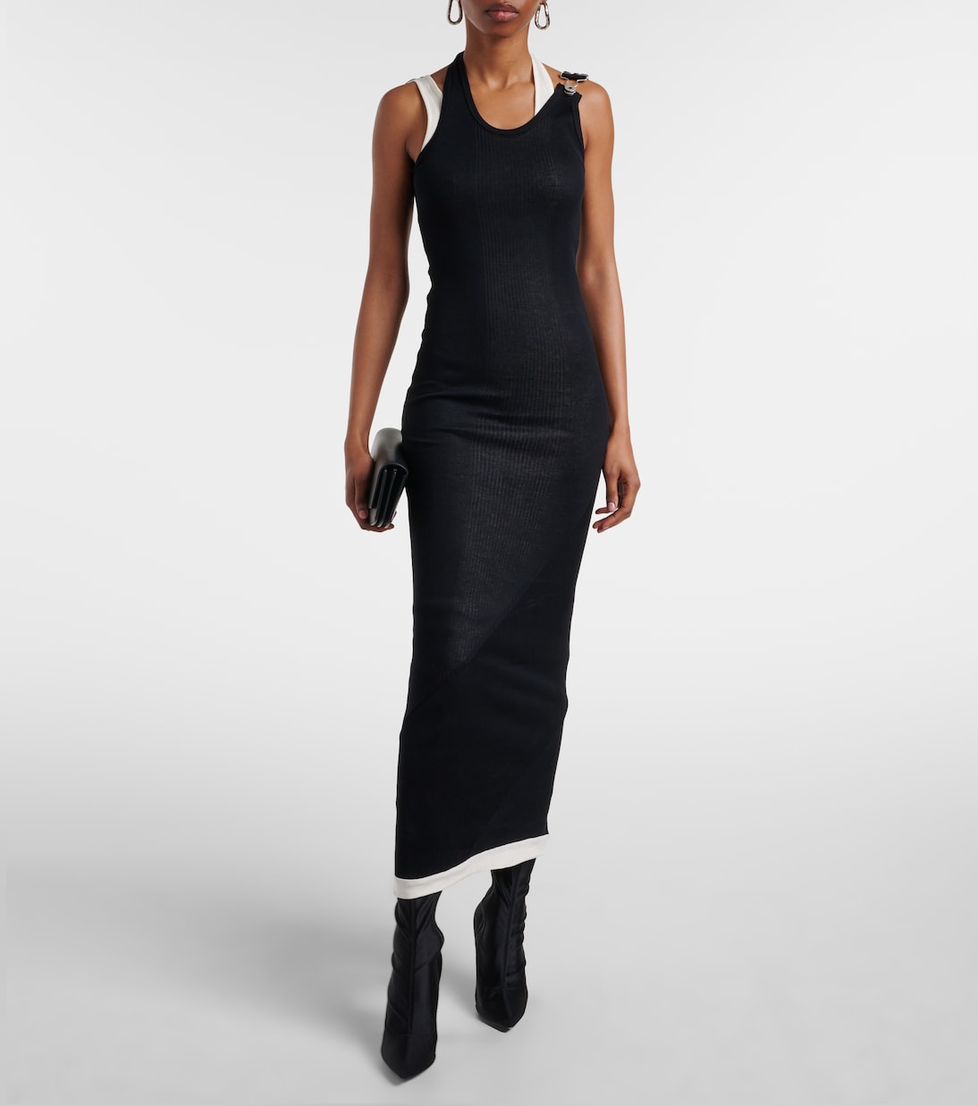 Abito lungo in jersey di cotone  | Jean Paul Gaultier