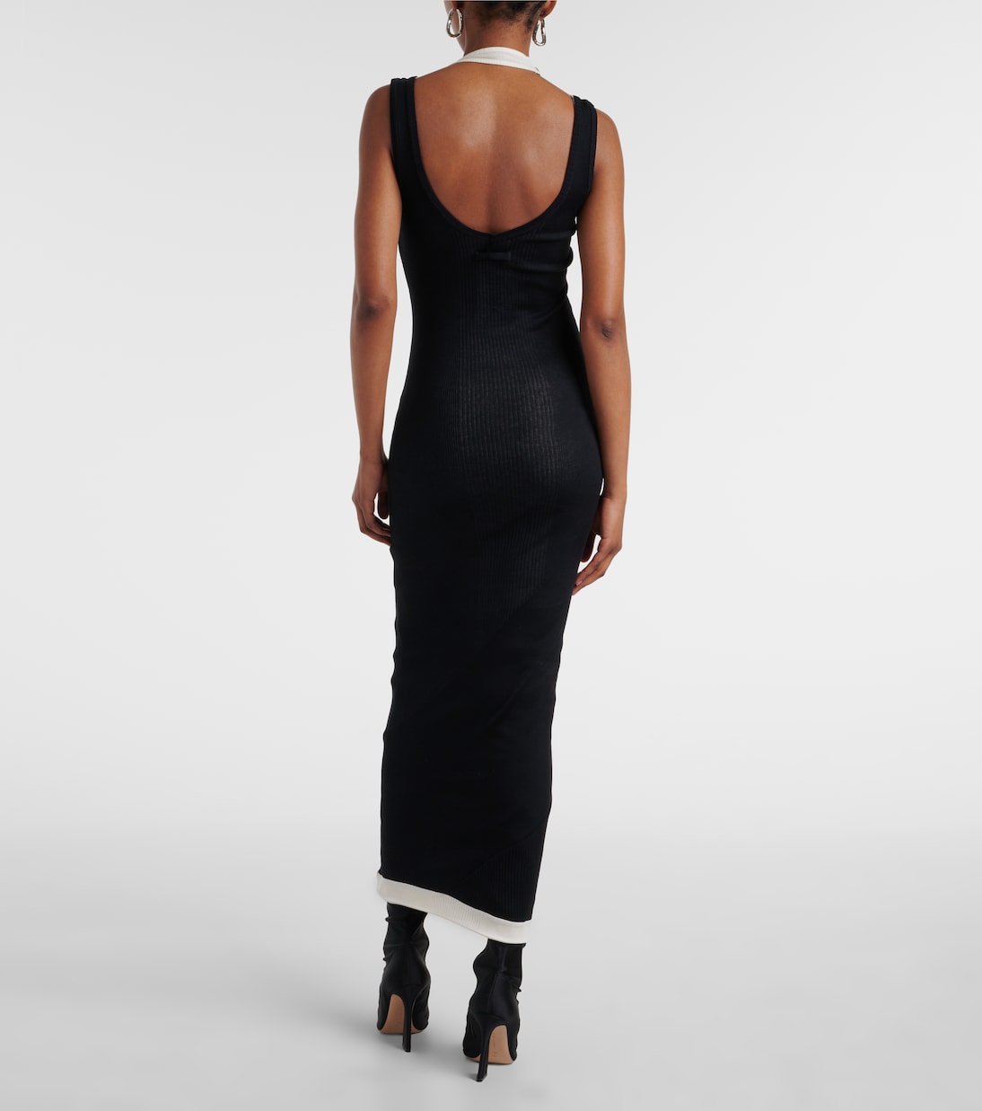Abito lungo in jersey di cotone  | Jean Paul Gaultier