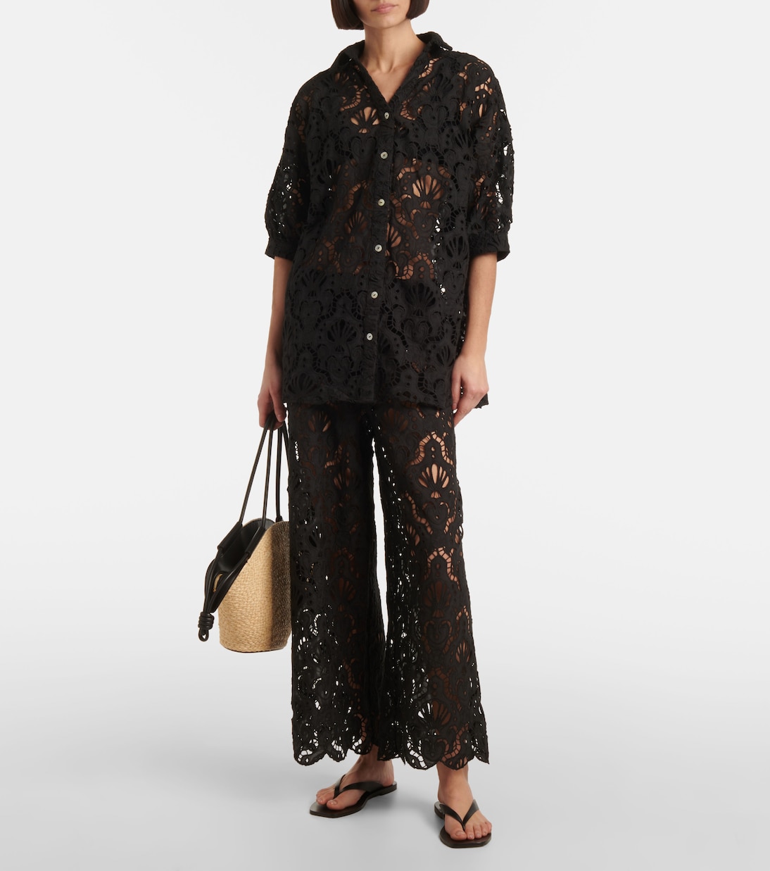Pantaloni a palazzo in cotone | Farm Rio