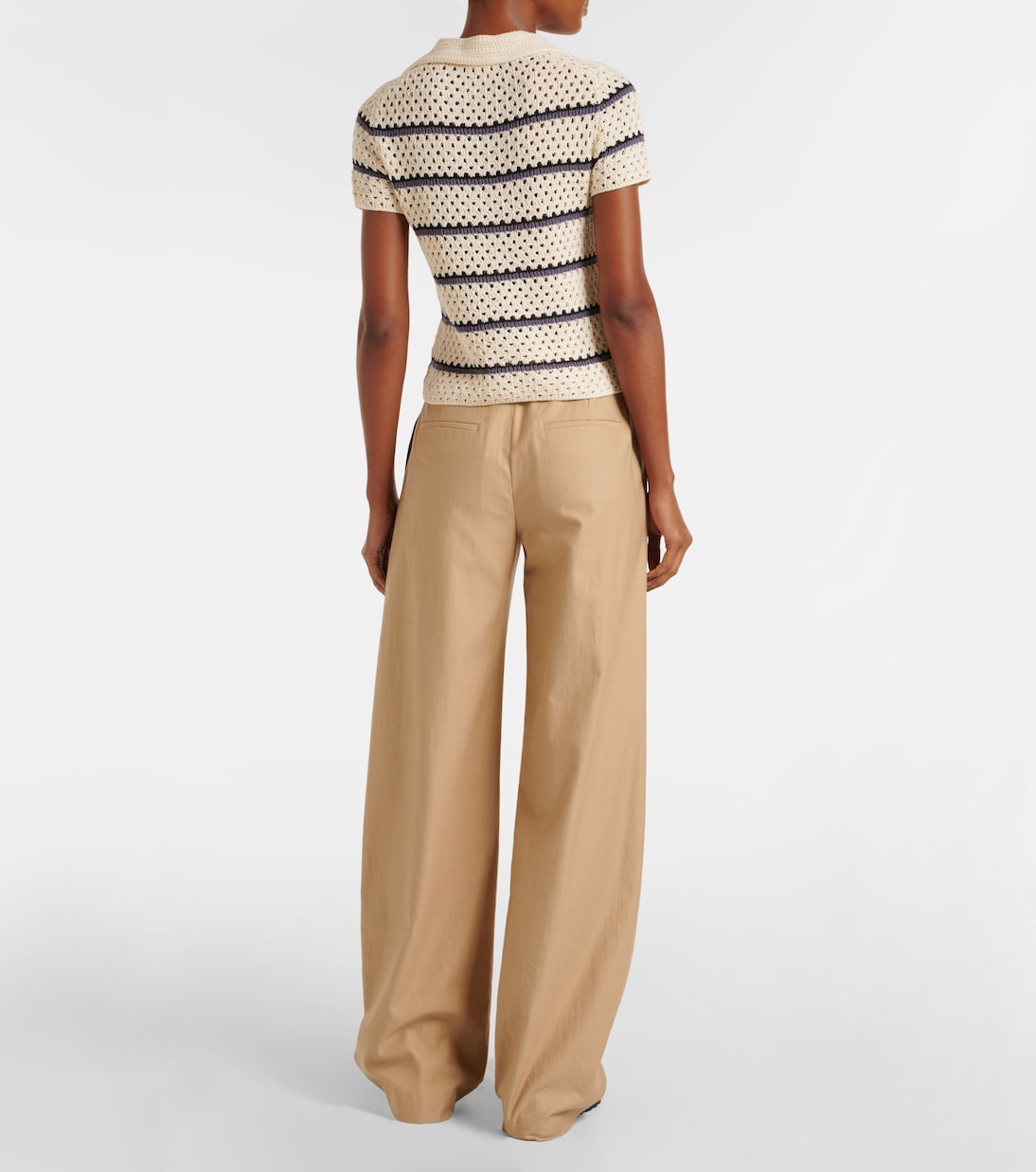 Polo in pointelle a righe | Vince
