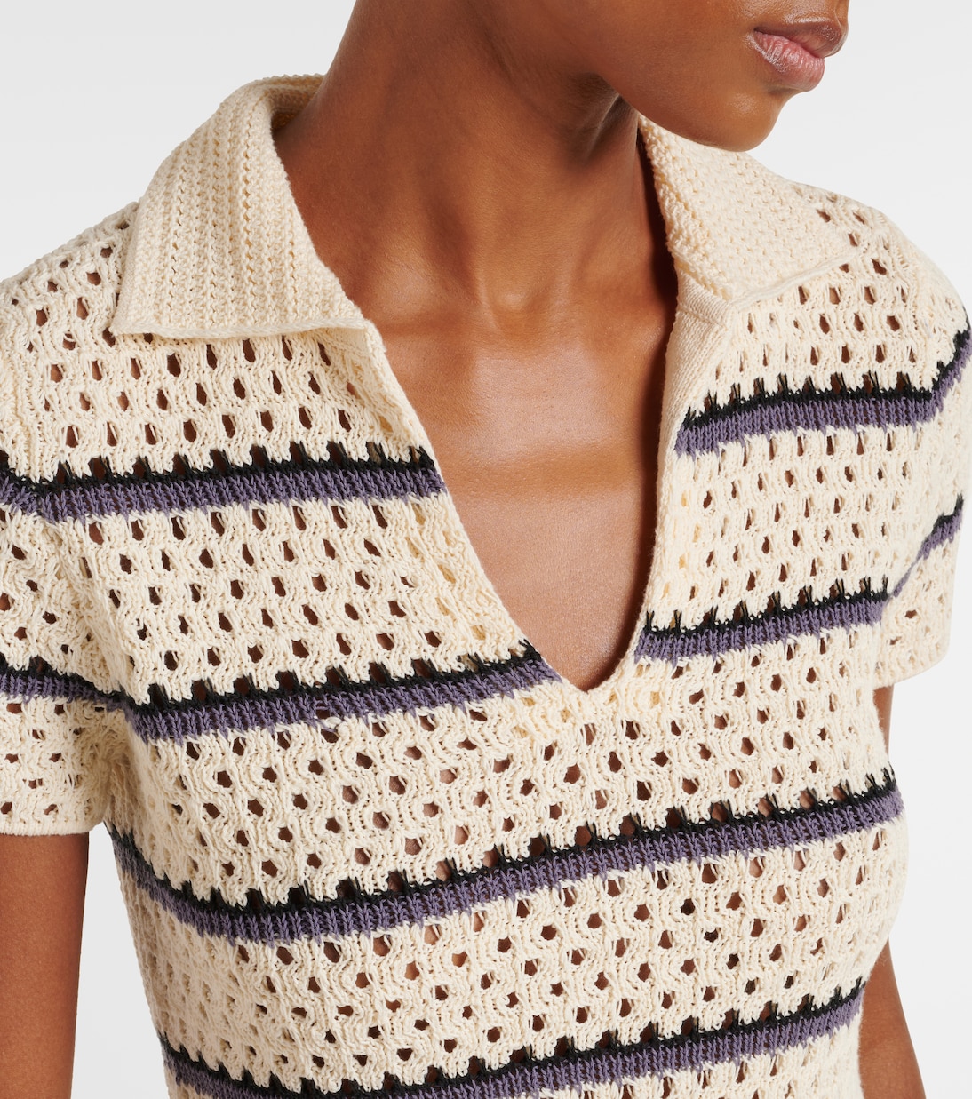 Polo in pointelle a righe | Vince