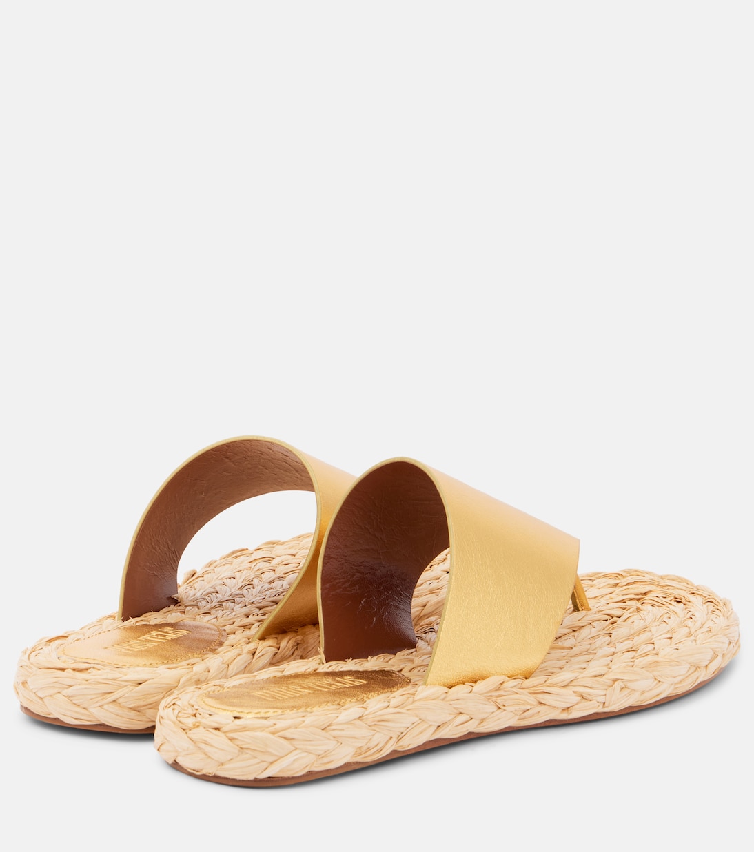 Amalfi metallic leather thong sandals   | Paris Texas