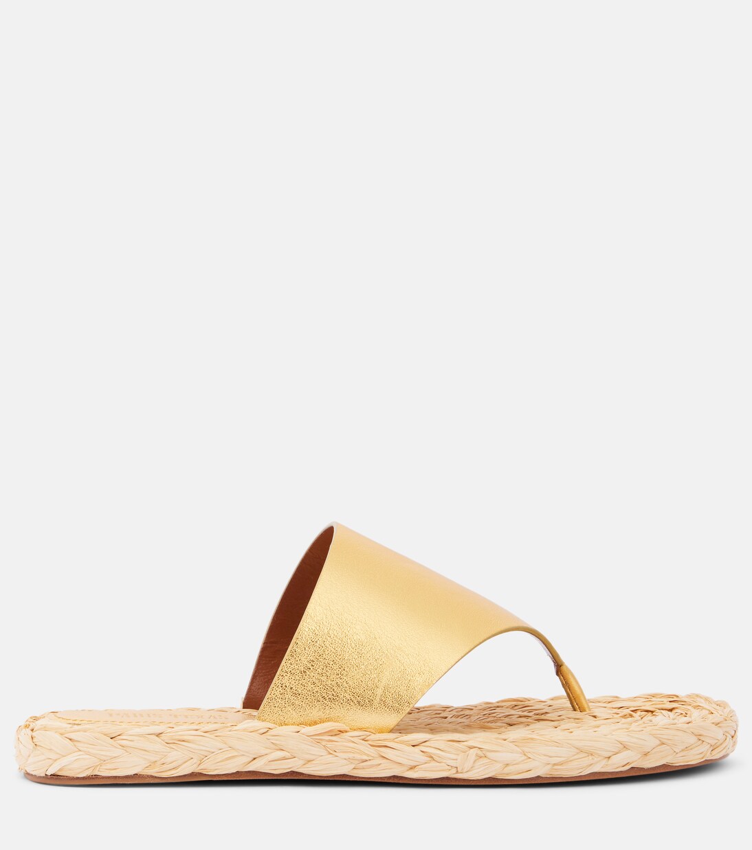 Amalfi metallic leather thong sandals   | Paris Texas