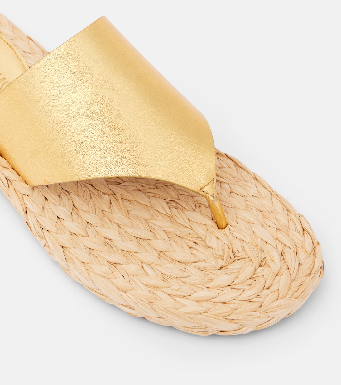 Amalfi metallic leather thong sandals   | Paris Texas