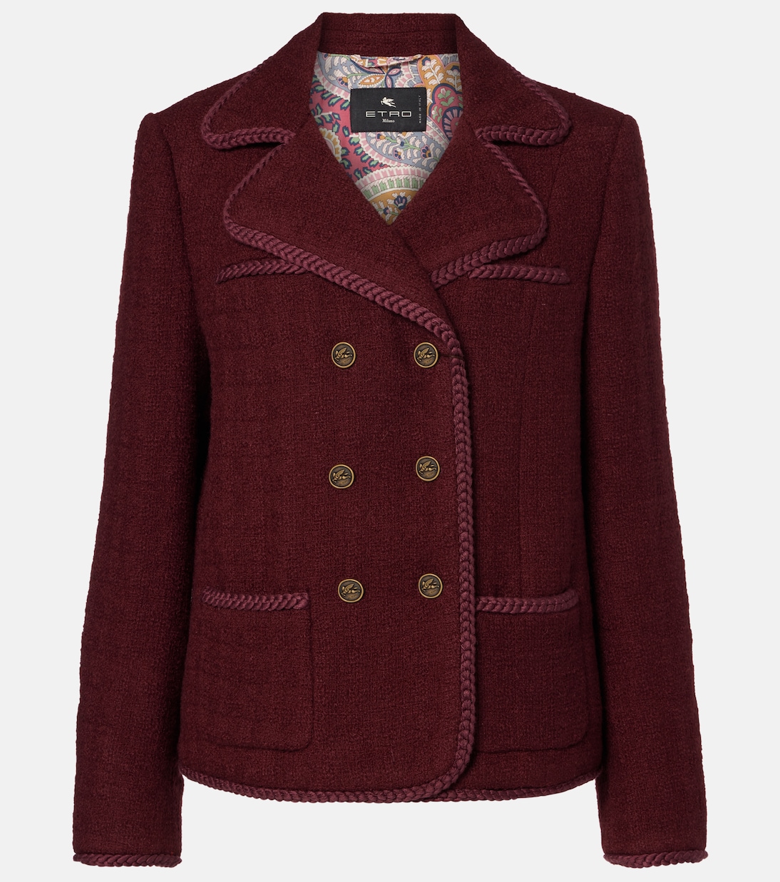 Giacca doppiopetto in lana e mohair | Etro