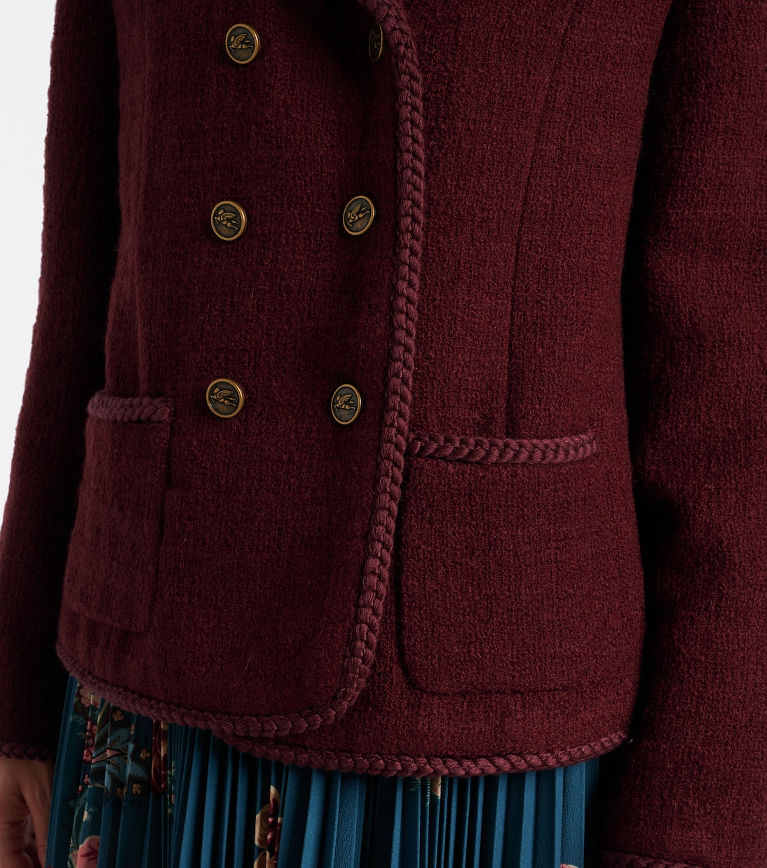 Giacca doppiopetto in lana e mohair | Etro