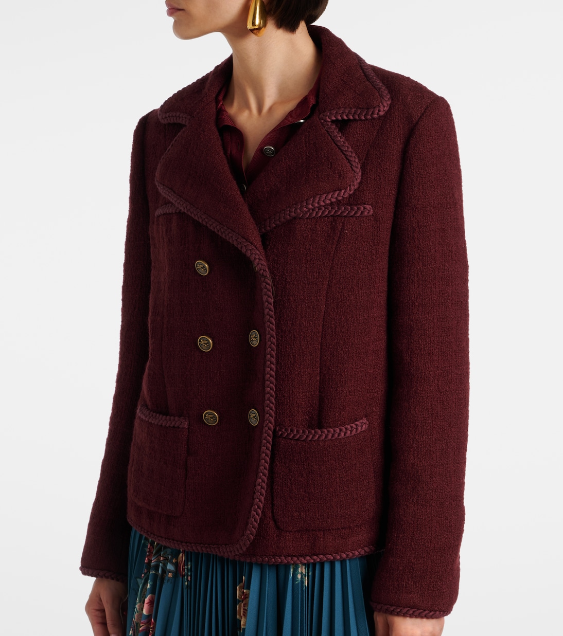 Giacca doppiopetto in lana e mohair | Etro