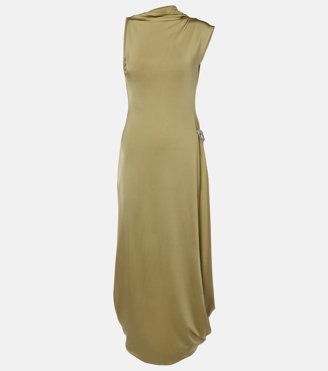 Embellished satin midi dress | Victoria Beckham