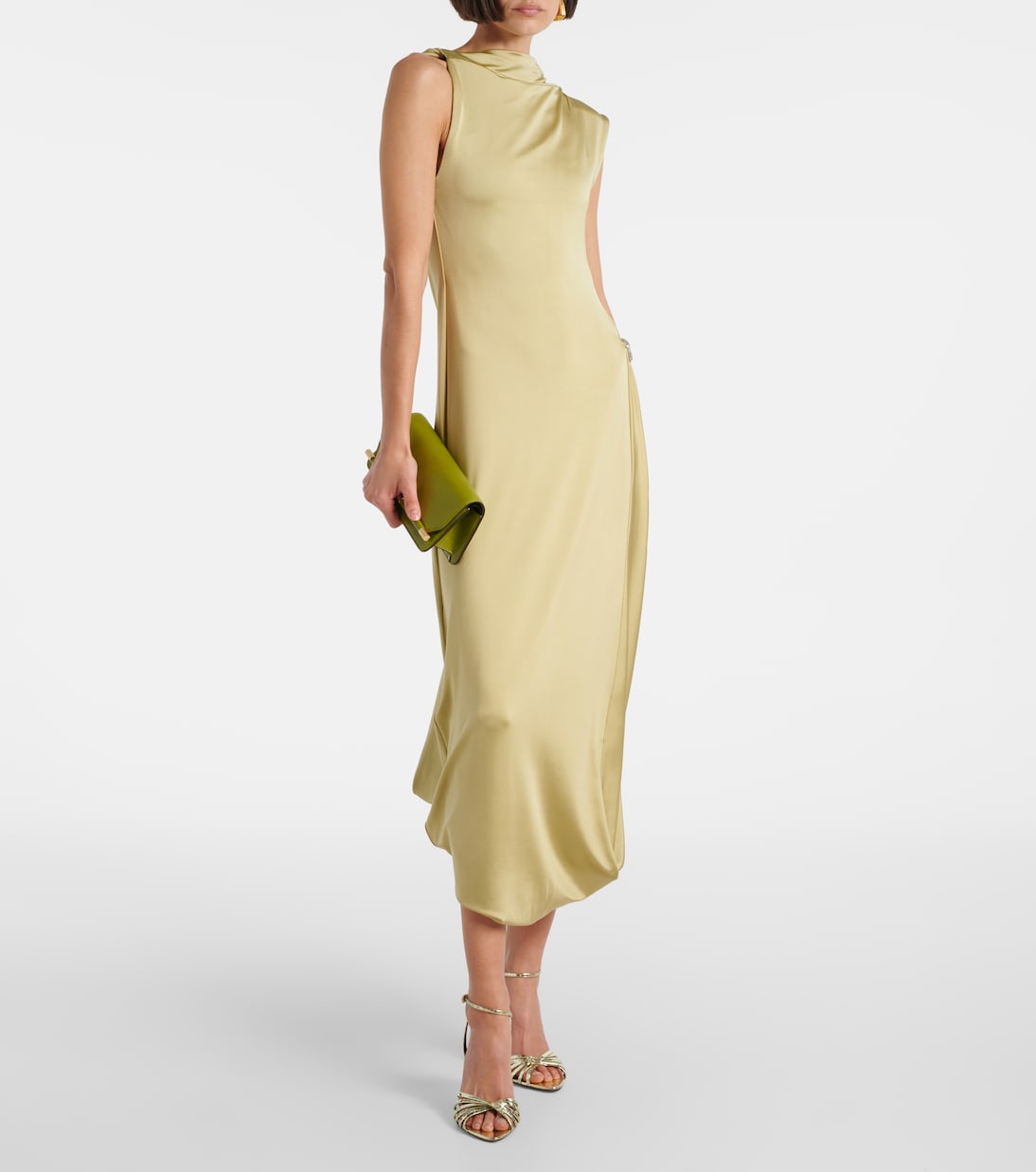 Embellished satin midi dress | Victoria Beckham