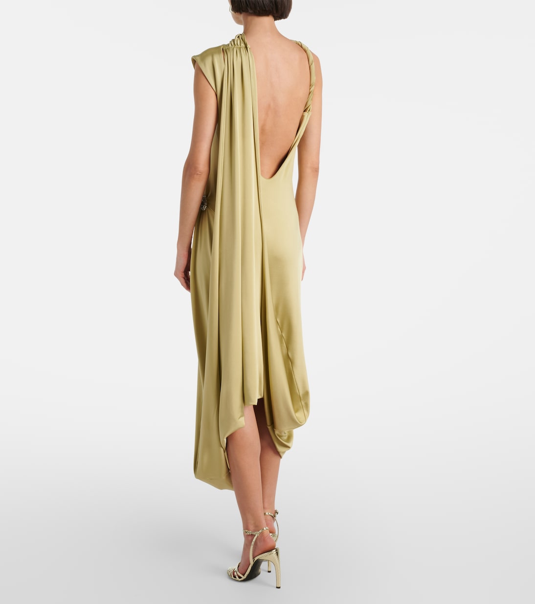 Embellished satin midi dress | Victoria Beckham