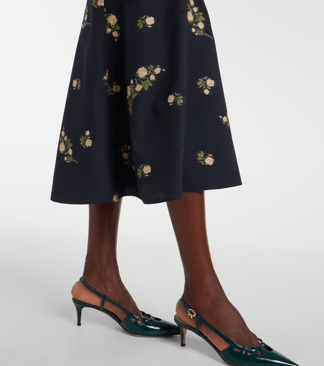 Floral jacquard midi skirt | Erdem
