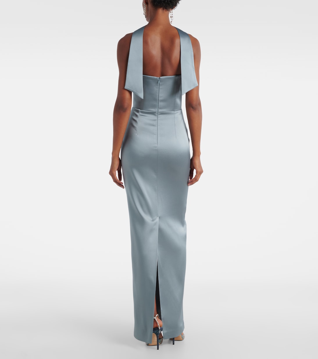 Holly bow-detail satin corset gown | The New Arrivals Ilkyaz Ozel