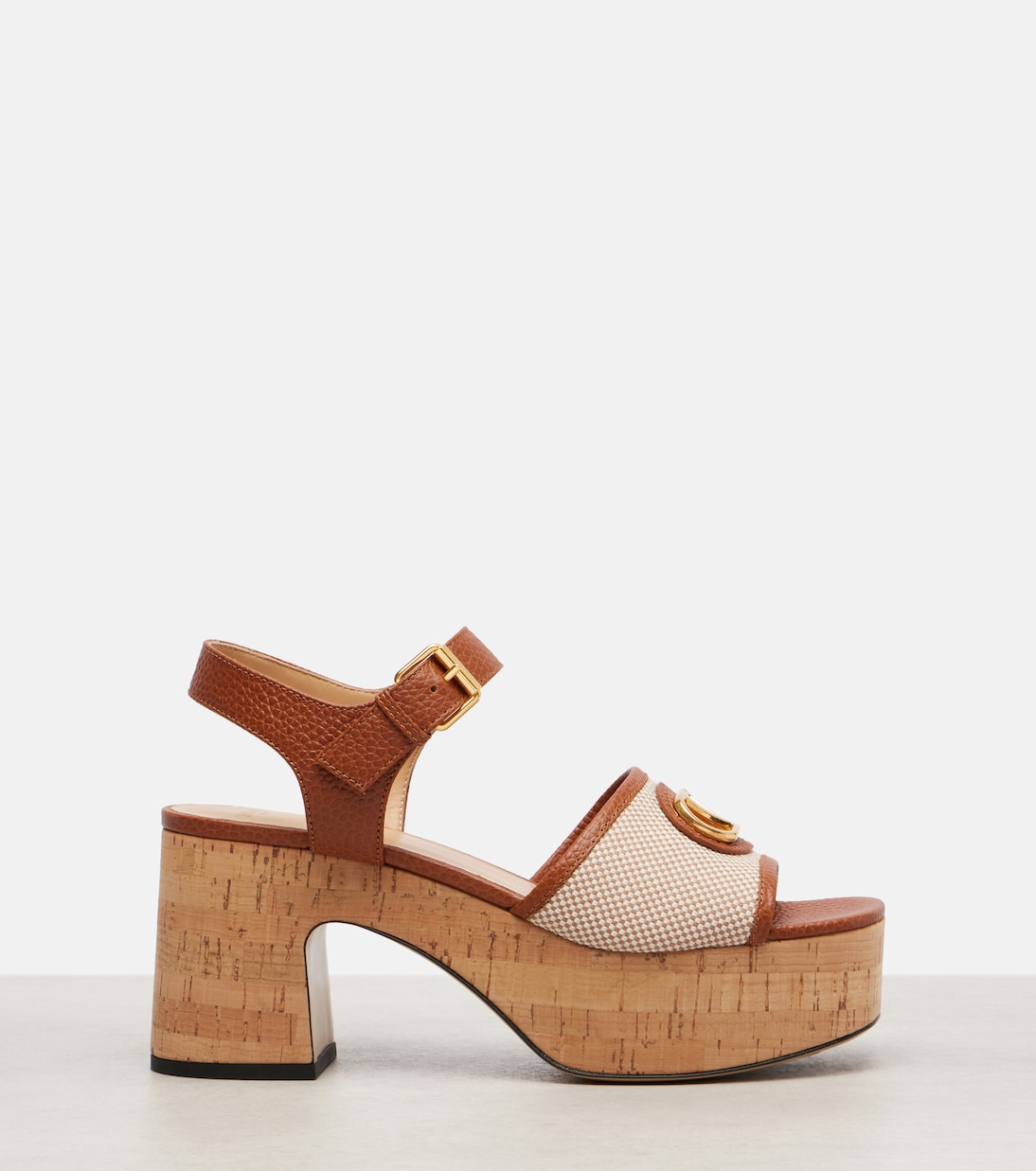VLogo Signature 80 leather platform sandals | Valentino Garavani
