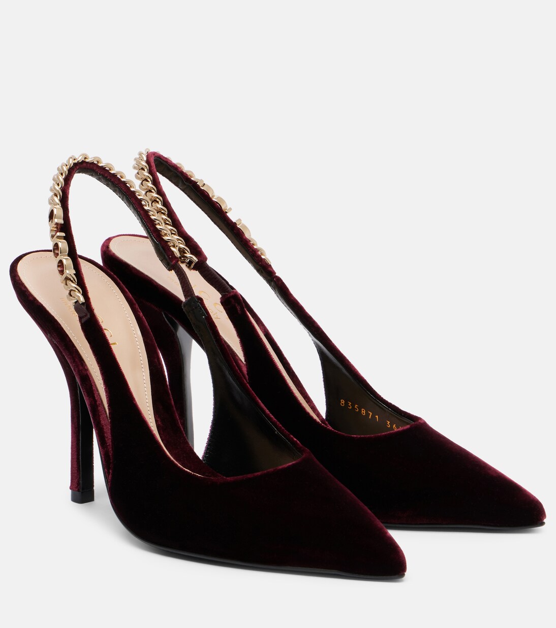 Signoria velvet slingback pumps | Gucci