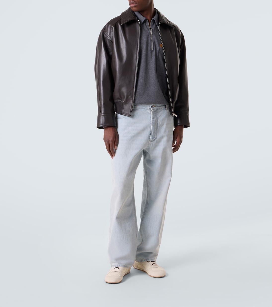 Intrecciato cotton jersey polo sweater | Bottega Veneta