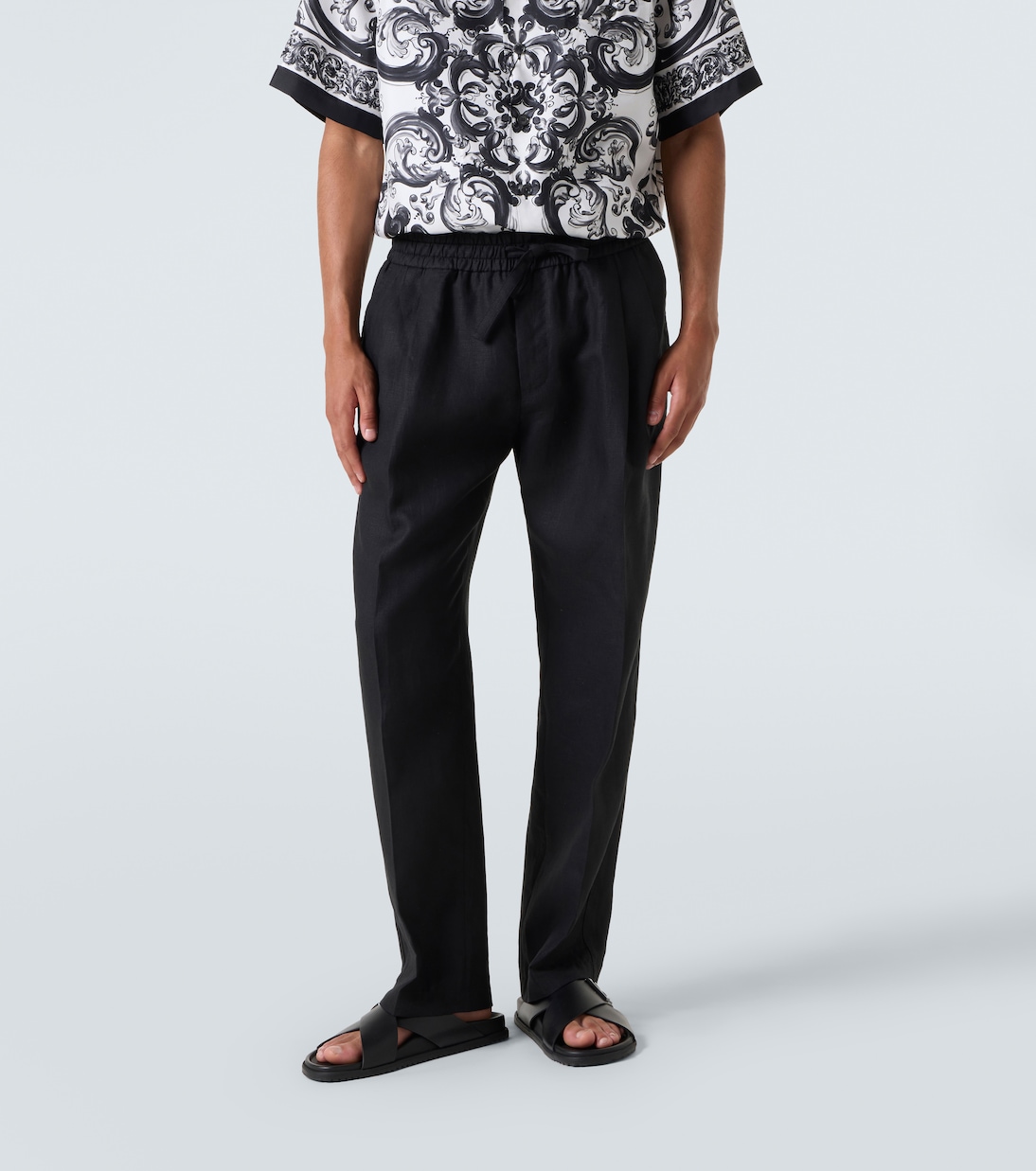 Linen straight pants | Dolce&Gabbana