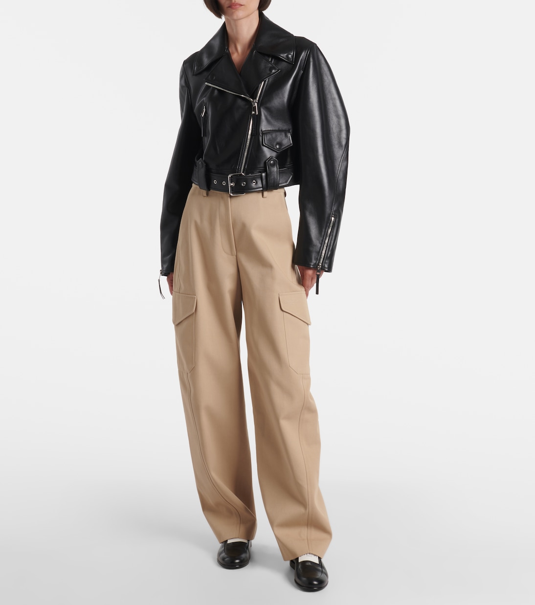 Giacca biker cropped Cocoon in pelle | Givenchy