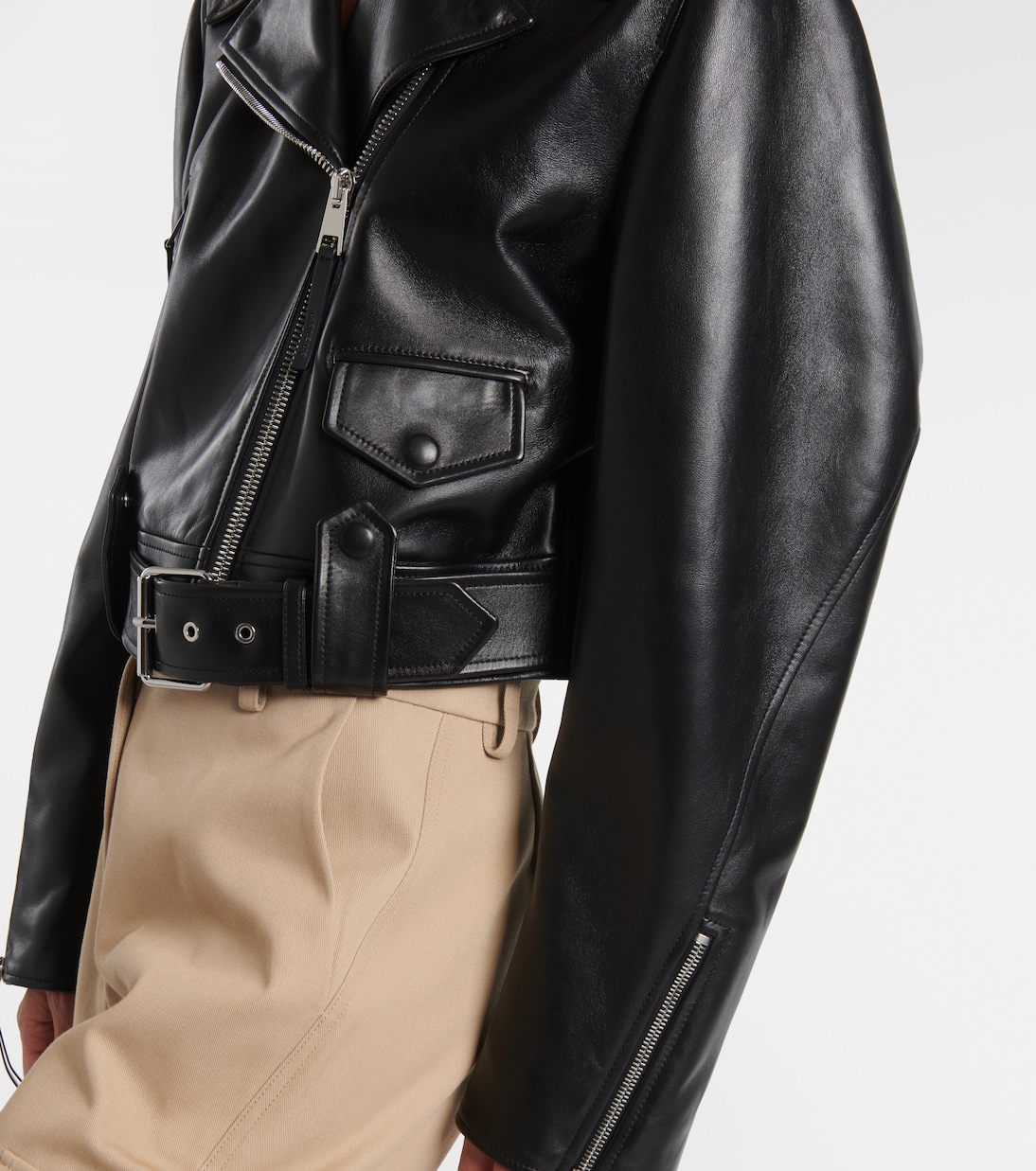 Giacca biker cropped Cocoon in pelle | Givenchy