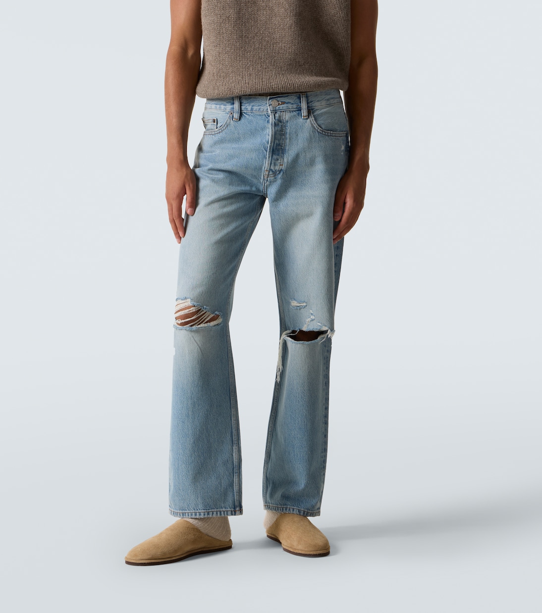 Relaxed Jean distressed straight jeans | Frame