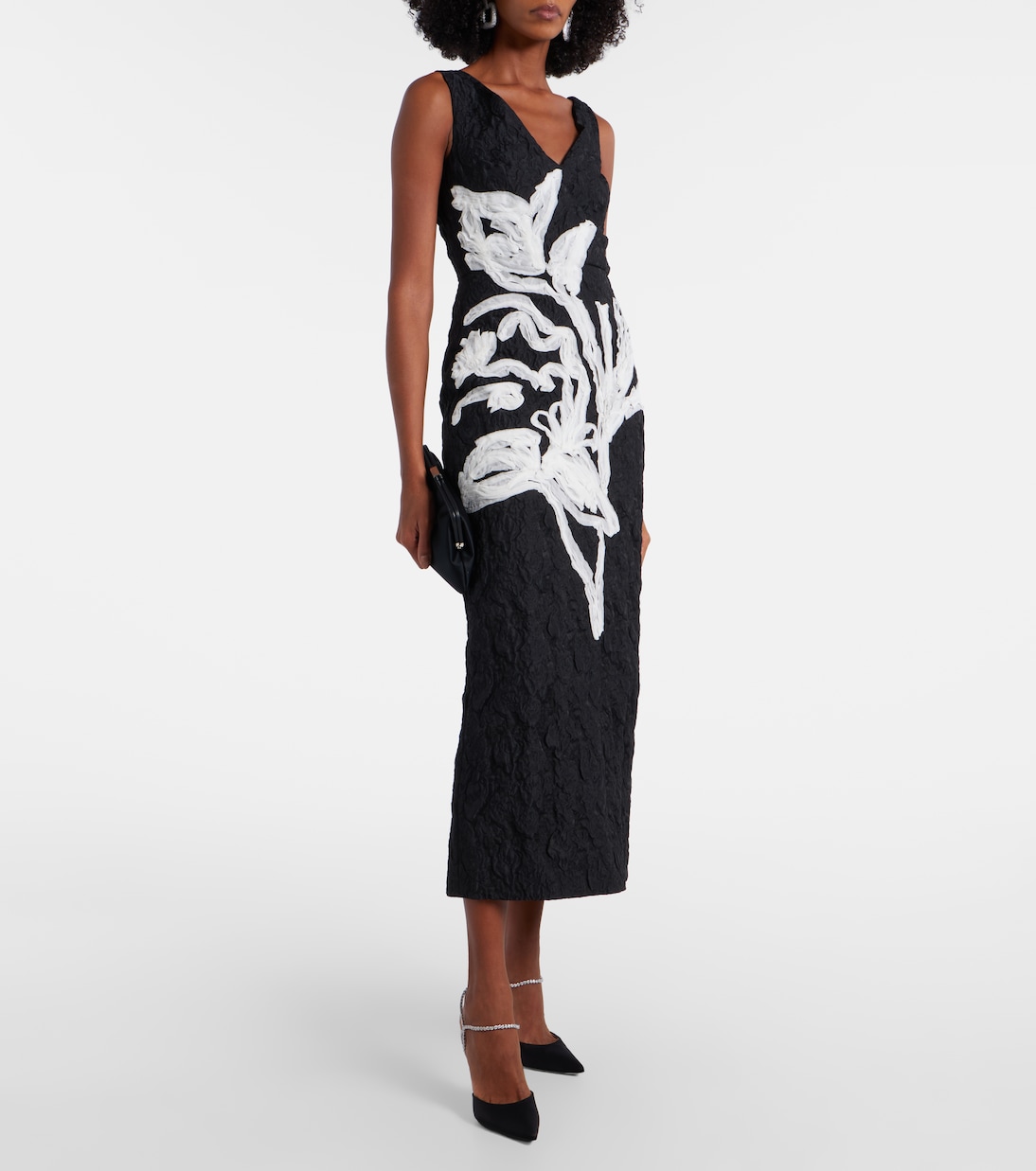 Floral jacquard midi dress | Erdem