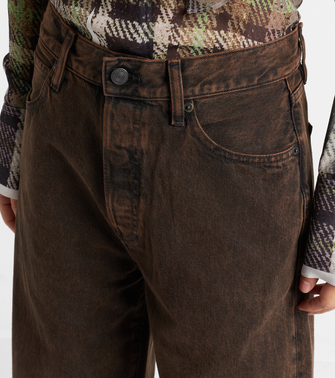 Collegiate high-rise wide-leg jeans | Frame