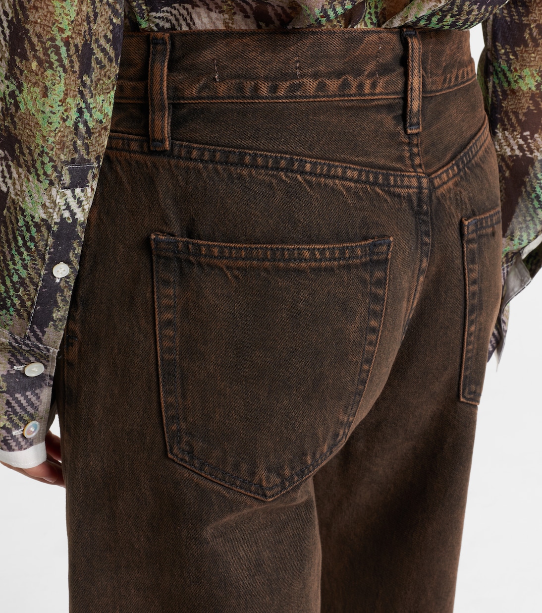 Collegiate high-rise wide-leg jeans | Frame