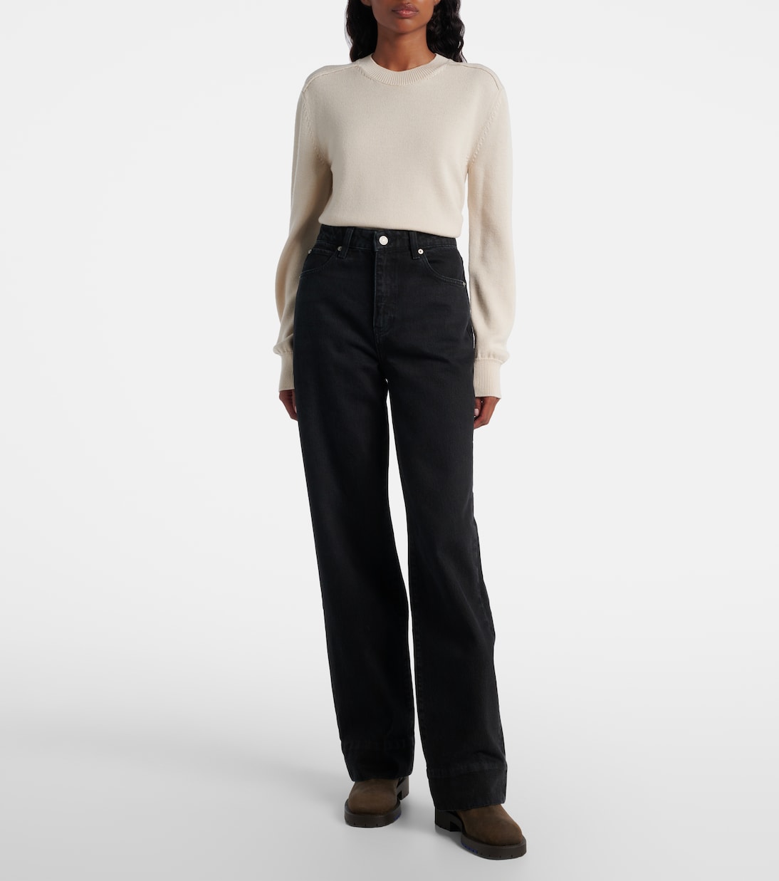 Streamline high-rise straight jeans | Frame
