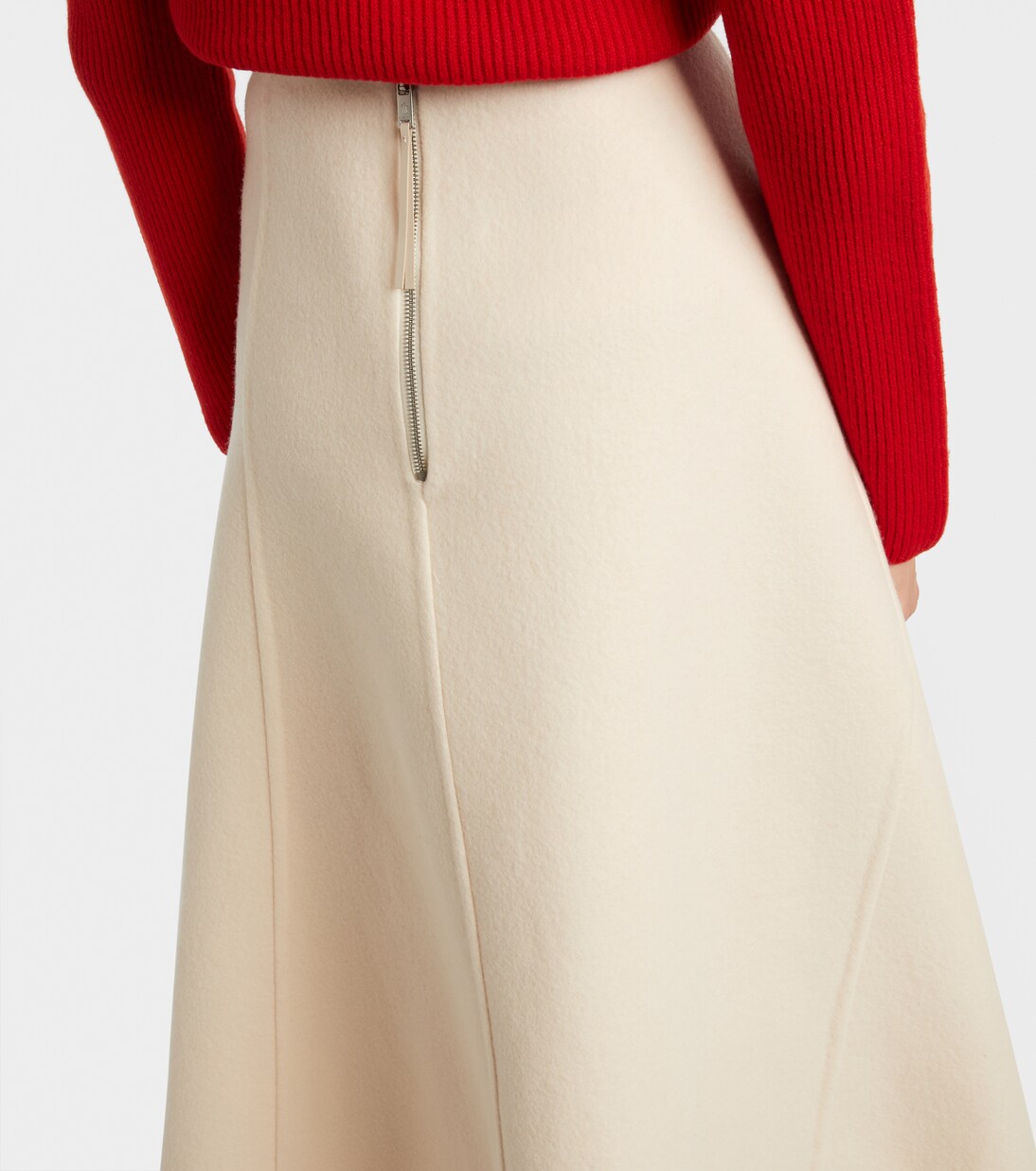 x Jil Sander virgin wool midi skirt | Moncler Genius
