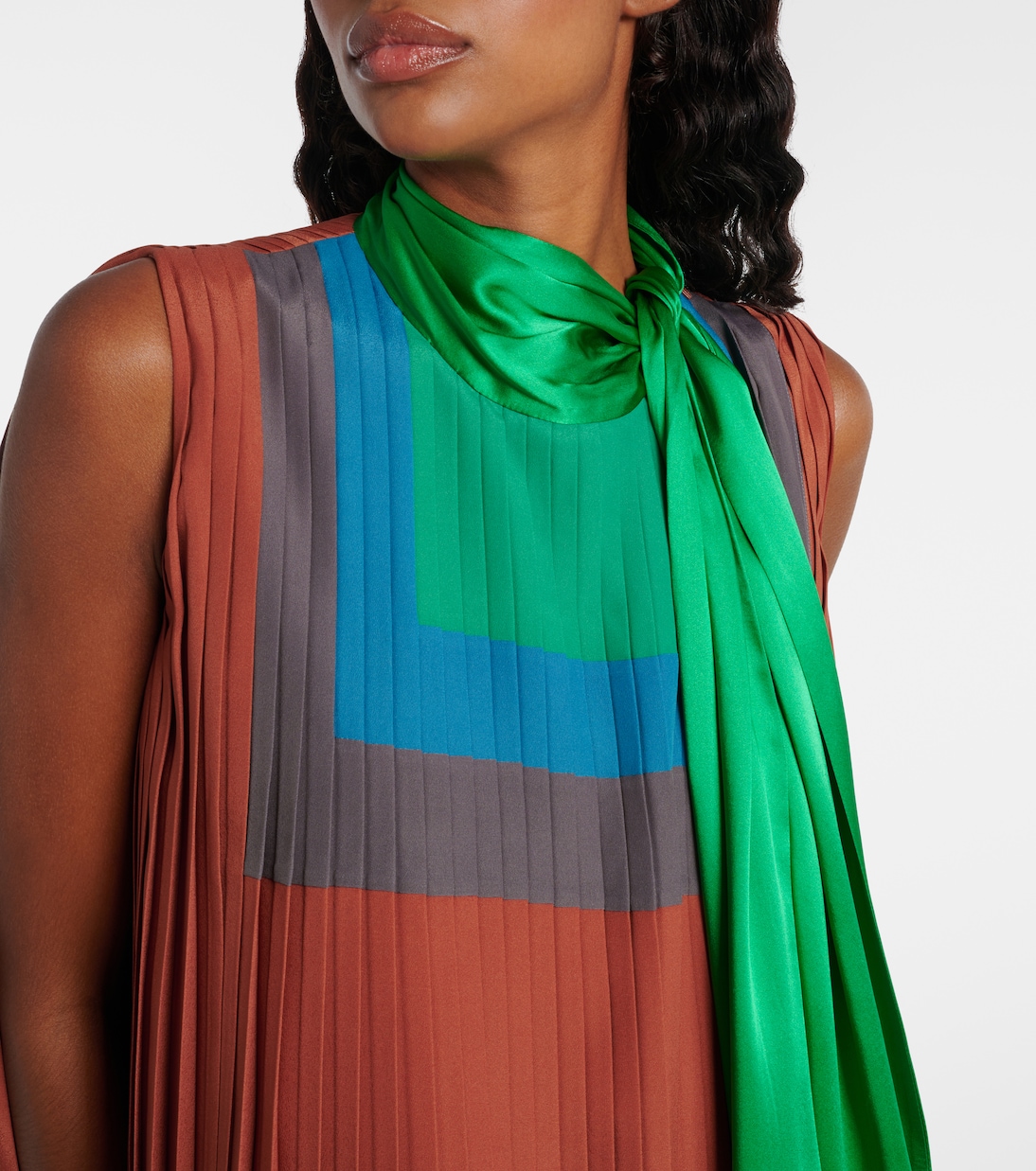 Pleated asymmetric midi dress | Loewe